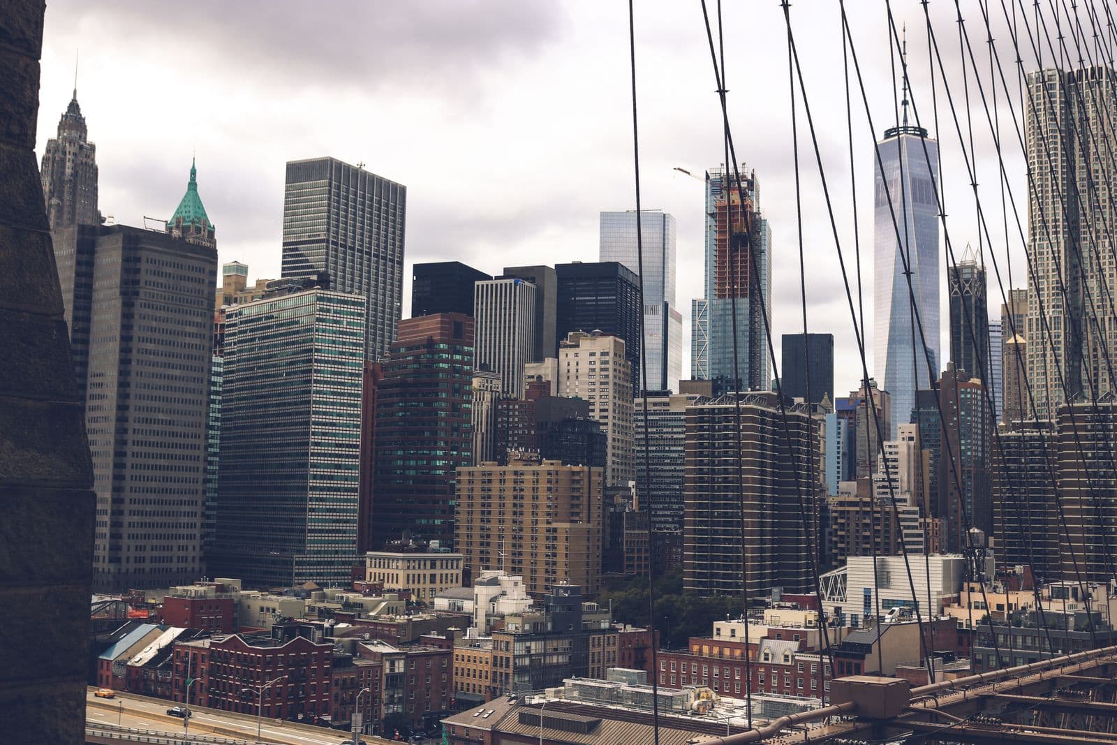 Manhattan seen from the Brooklyn Bridge